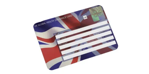 UK Global Health Insurance Card, the current UK design